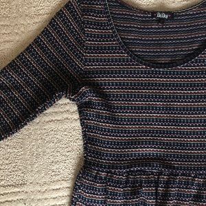 BeBop 3/4 Sleeve Striped Babydoll Dress ✨